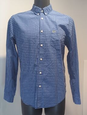 Lacoste Blue Gingham Button-Down Shirt